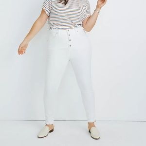 NWT Madewell 10" High-Rise Skinny Jeans in White